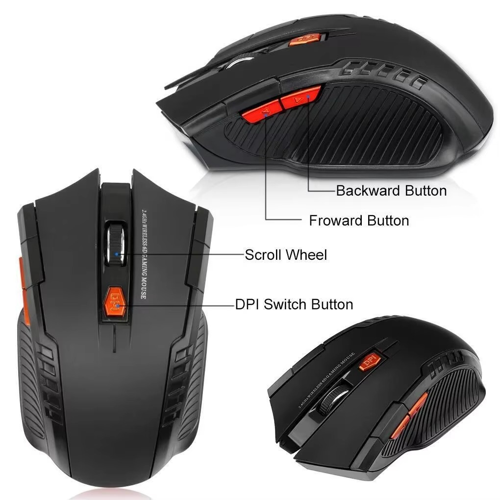 Compact Wireless Computer Mouse with USB Dongle