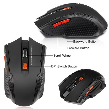 Compact Wireless Computer Mouse with USB Dongle