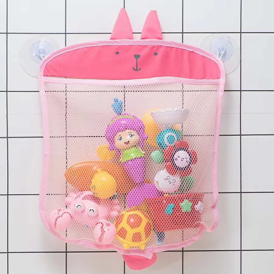 Fun Duck Baby Bath Toy Organizer Bag with Suction