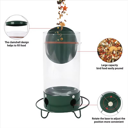 Large Capacity Hanging Bird Feeder with Perch