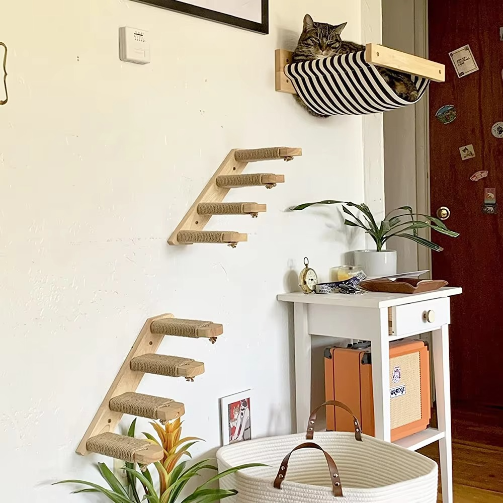 Space-Saving Cat Climber and Scratch Tower