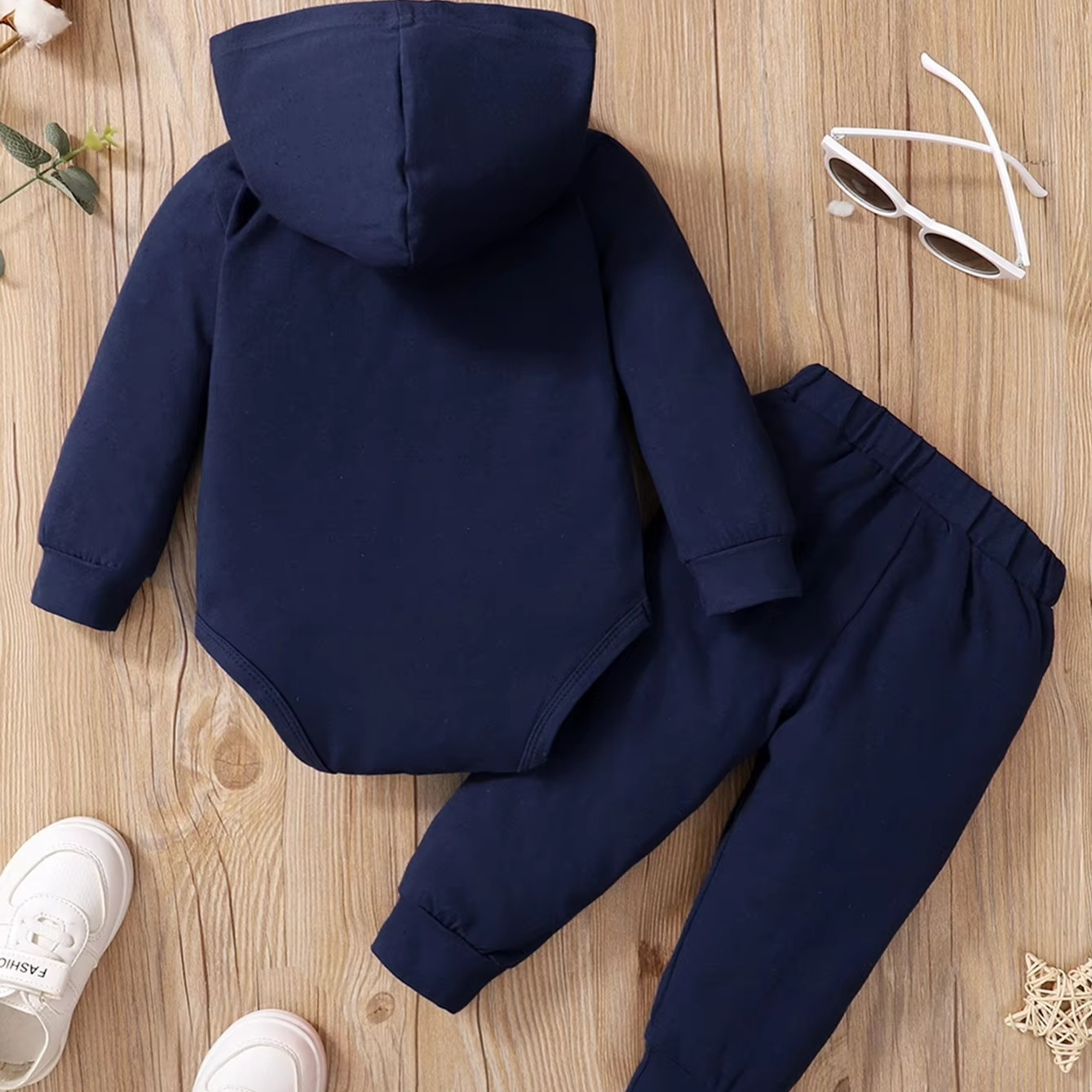 Newborn Baby Boy Clothes Set, Hoodie Romper and Pants