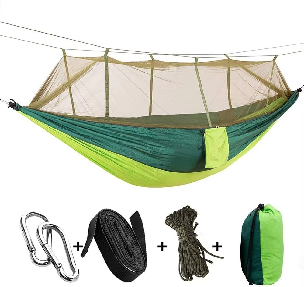 Compact 2-Person Camping Hammock with Bug Net
