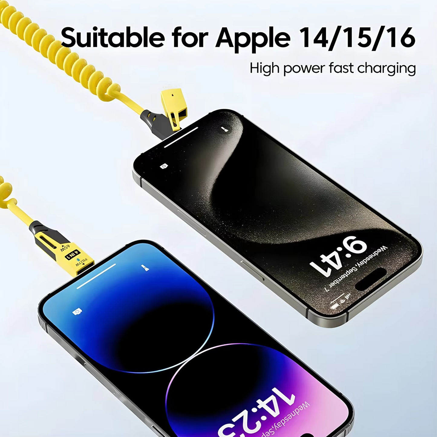 Quick Charge 65W USB-C Cable for iPhone Samsung Phones