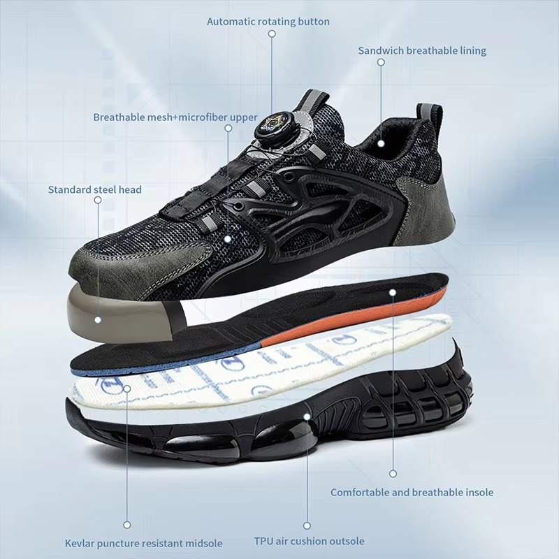 Comfortable Men's Work Shoes with Arch Support