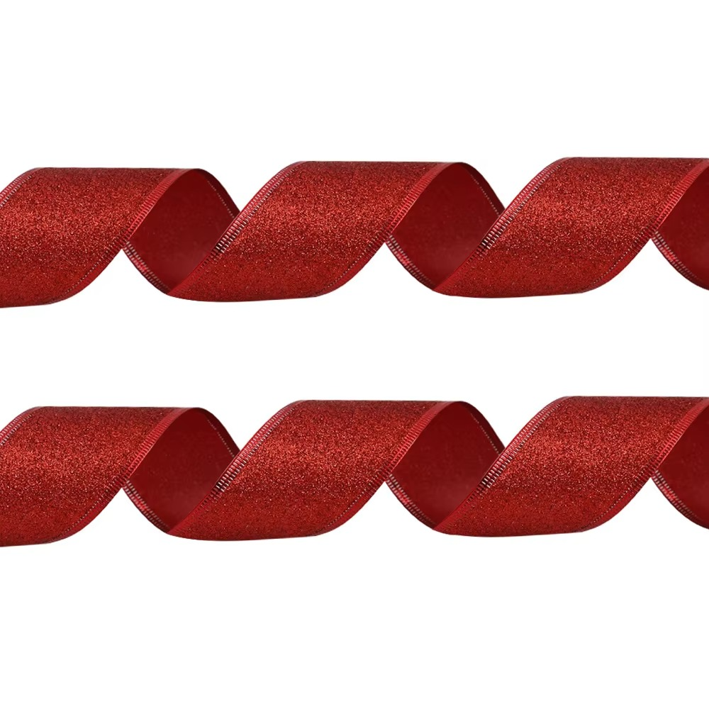 Sparkly Festive Ribbon For Christmas Crafts And Decorations