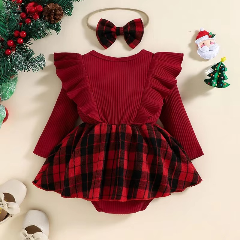 Cute Baby Girls Floral Birthday Outfit Set - Hehif
