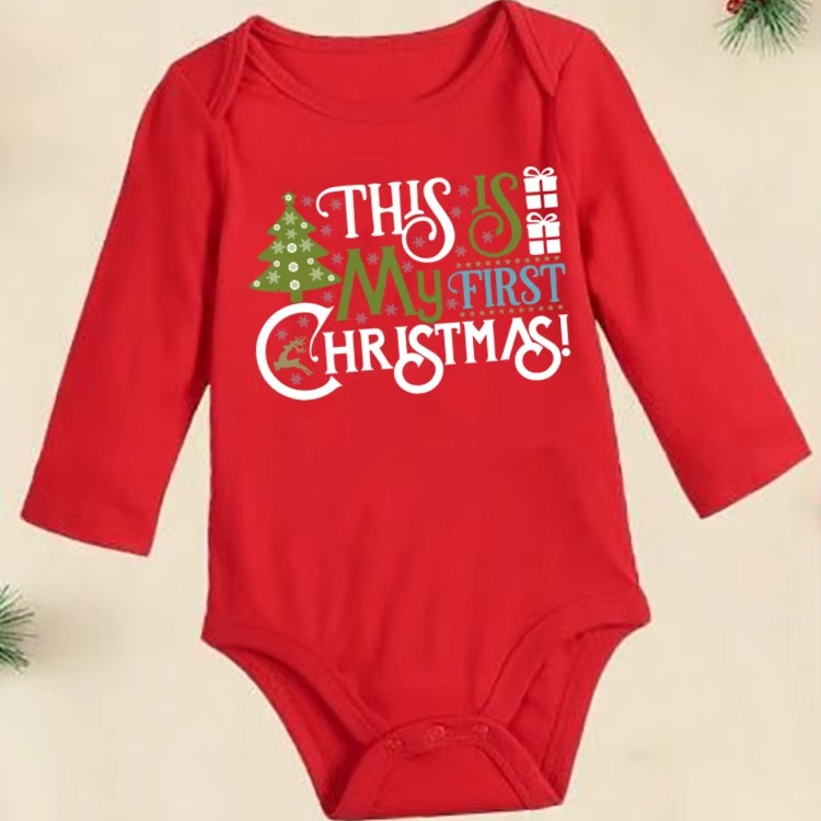 Adorable Holiday Reindeer Baby Onesie