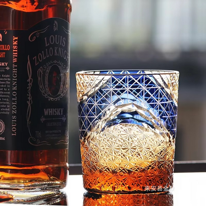 Luxury Cut Crystal Whiskey Glasses Set