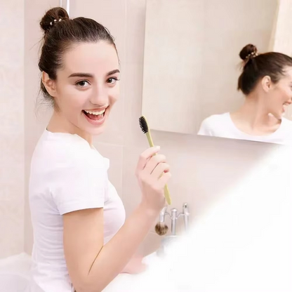 Natural Bamboo Toothbrushes 10 Pack Soft Bristle