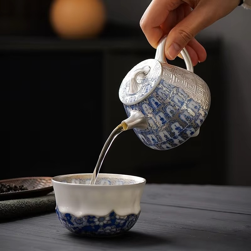 Luxurious Gold Buddha Ceramic Teapot