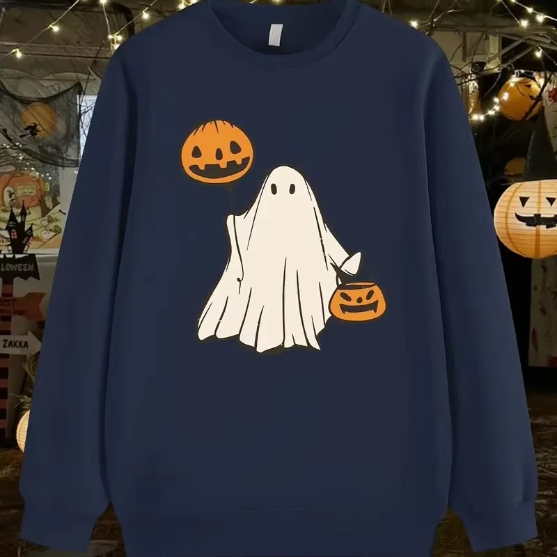 Spooky Halloween Graphic Pullover Hoodie