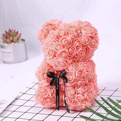 Lovely Rose Teddy Bear Figure in Gift Box