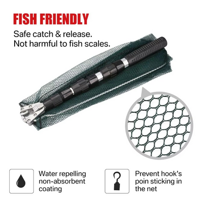 Portable Collapsible Fishing Net with Extendable Handle