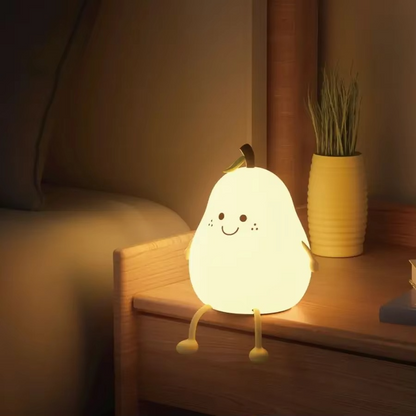 Gentle Color Changing Silicone Pear Lamp
