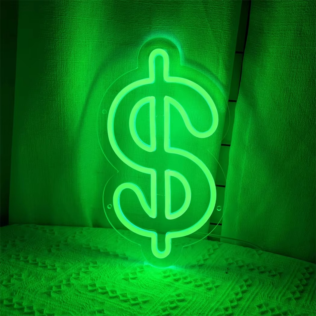 Colorful Cash LED Neon Sign Lamp