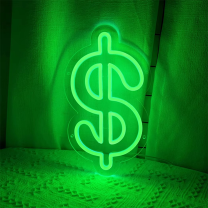 Colorful Cash LED Neon Sign Lamp