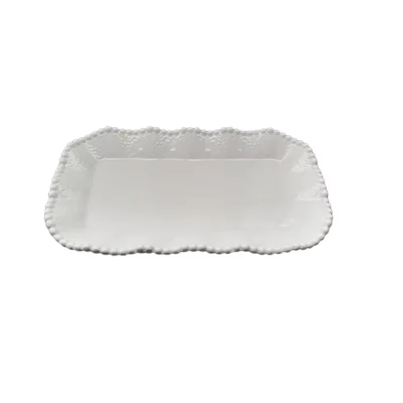 Classic White Ceramic Dinner Plate Set