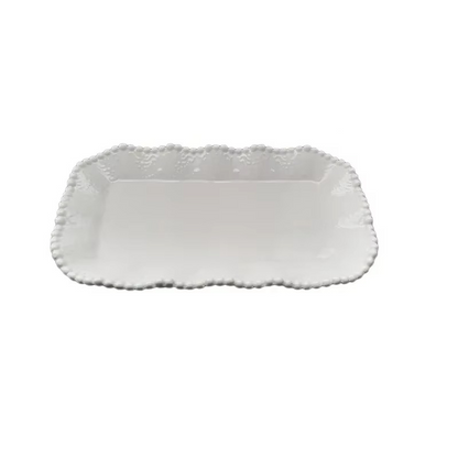 Classic White Ceramic Dinner Plate Set