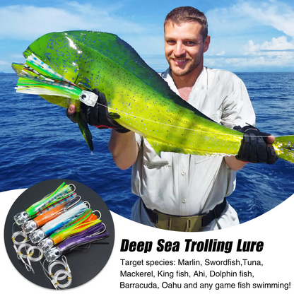 Premium 5pc Trolling Lure Set for Saltwater Fishing