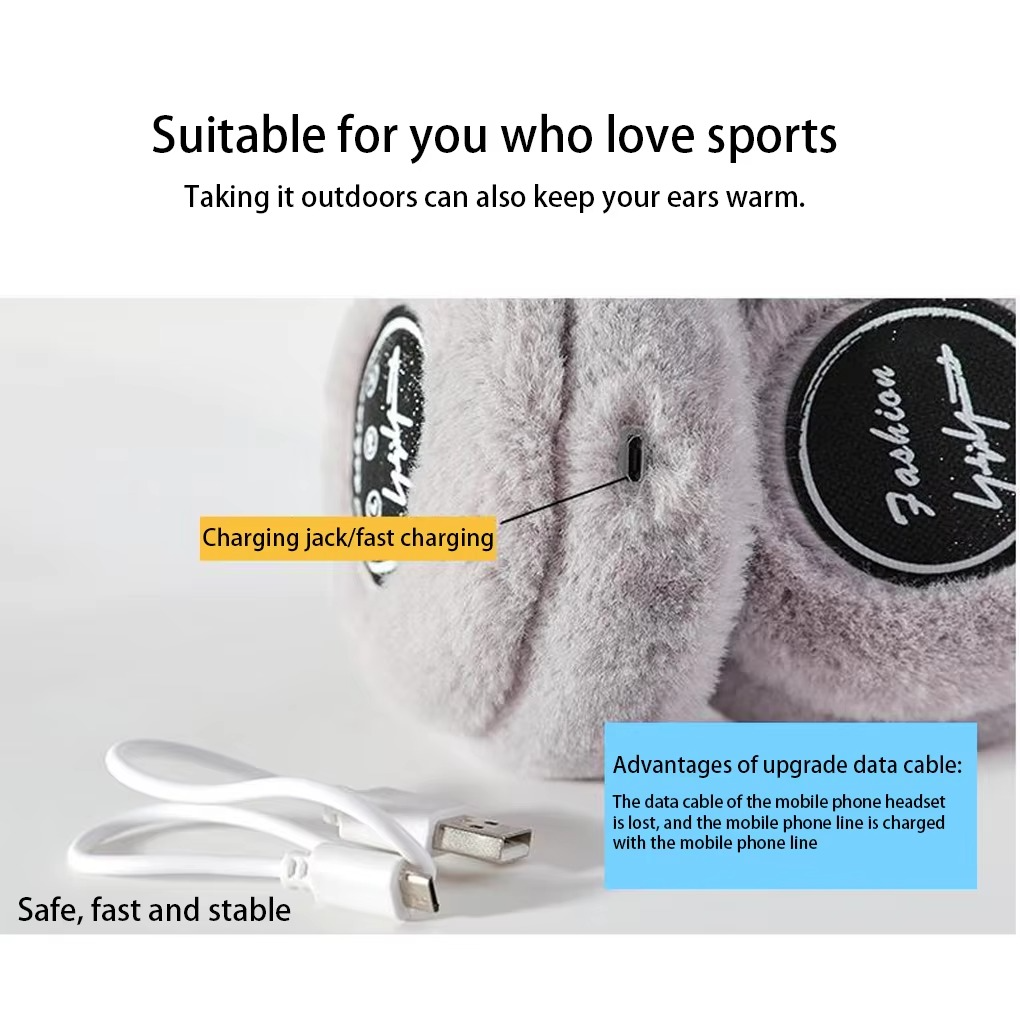 Soft Fuzzy Wireless Earbuds with Bluetooth 5.2