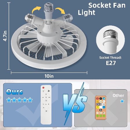 Stylish Ceiling Fan with LED Light