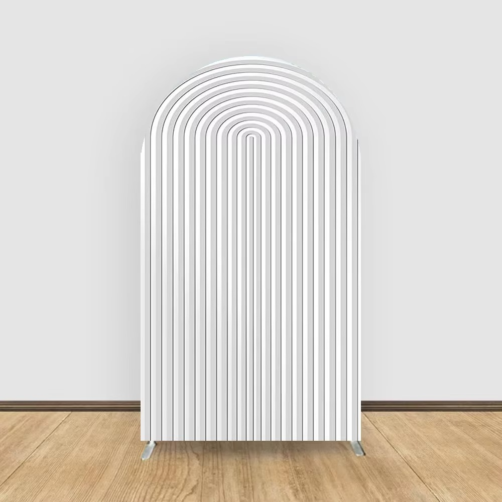 Colorful Stripe Photo Booth Backdrop Curtain - Hehif