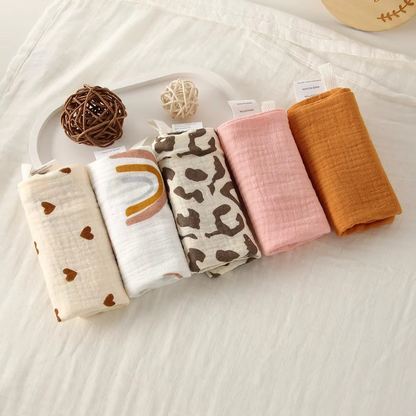 Gentle 6-Piece Organic Cotton Baby Towel Set