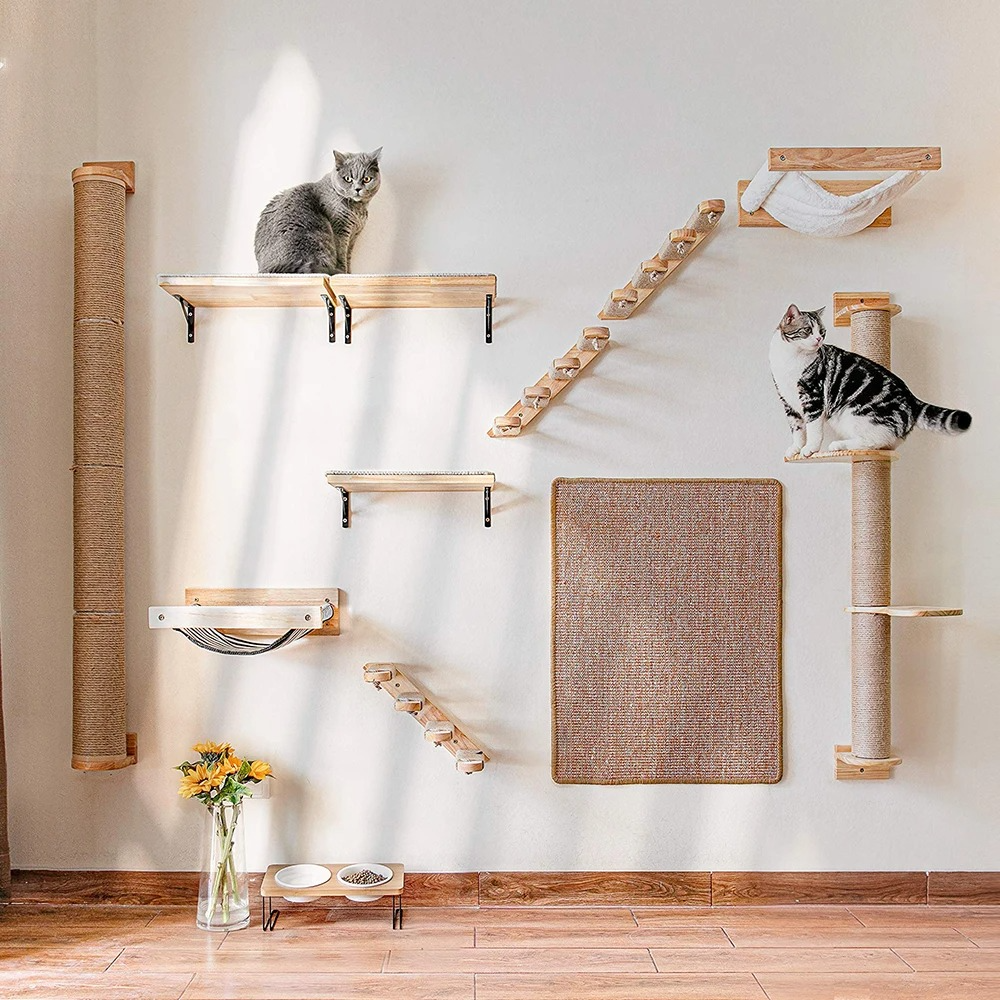 Space-Saving Cat Climber and Scratch Tower