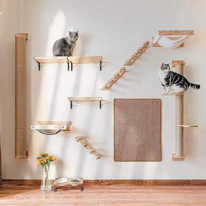 Space-Saving Cat Climber and Scratch Tower