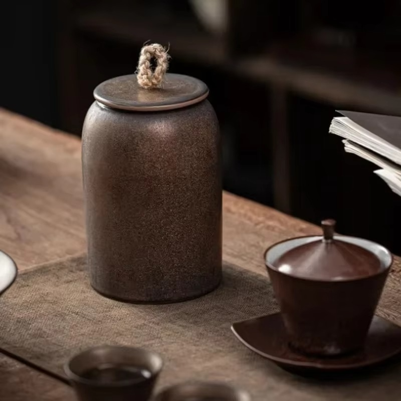 Airtight Ceramic Storage Canister for Tea Coffee Sugar