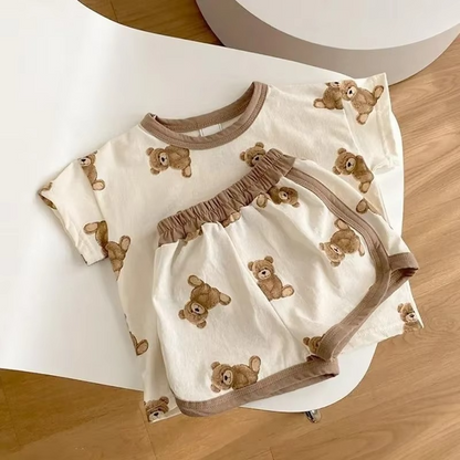 Soft Baby Summer Clothing Set, Breathable Top and Shorts