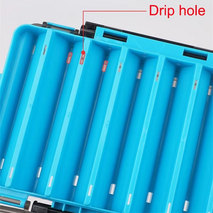Compact Dual Layer Fishing Tackle Box with Clear View