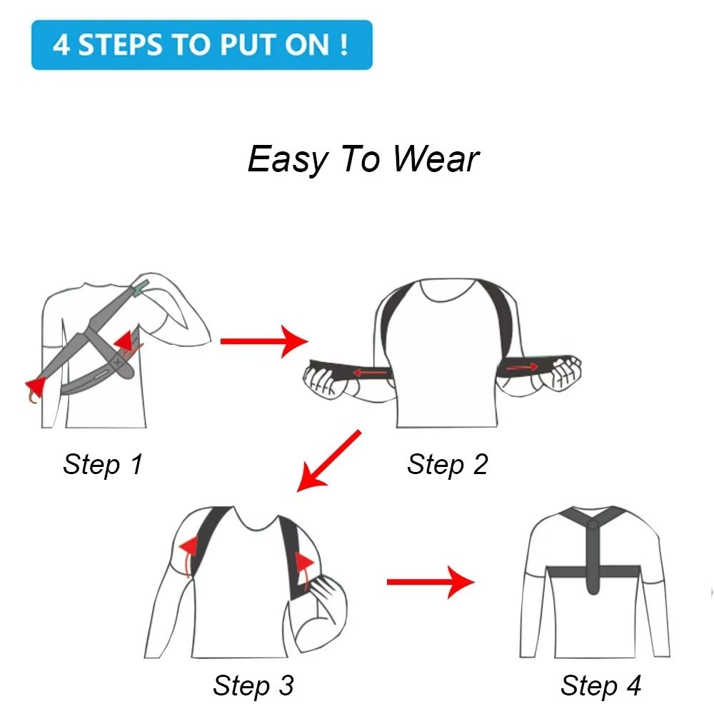Comfortable Posture Support Back Brace for Men Women