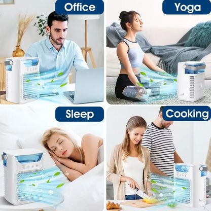 Compact Desk Air Cooler Fan with Mist Humidifier