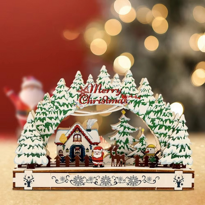 Traditional Handcrafted Christmas Village House Ornament - Hehif