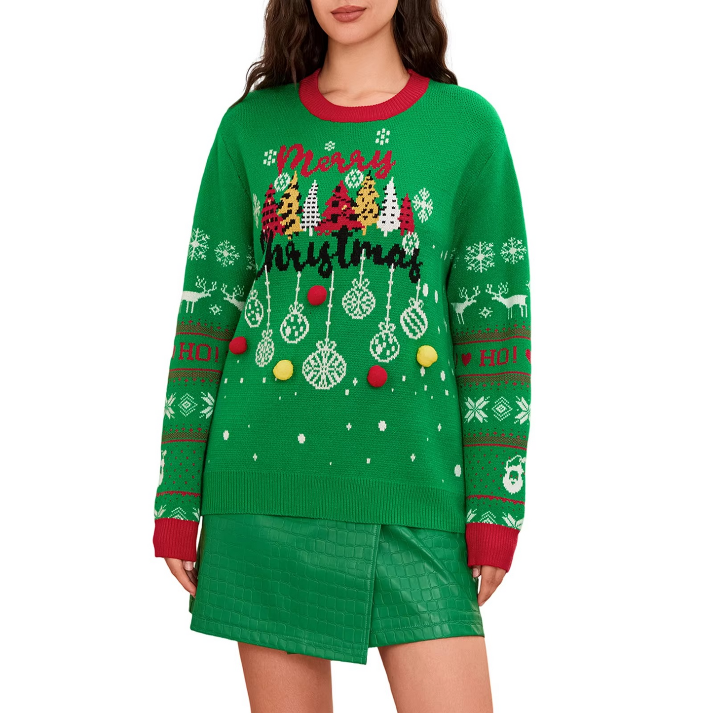 Cozy Holiday Crew Neck Winter Sweater