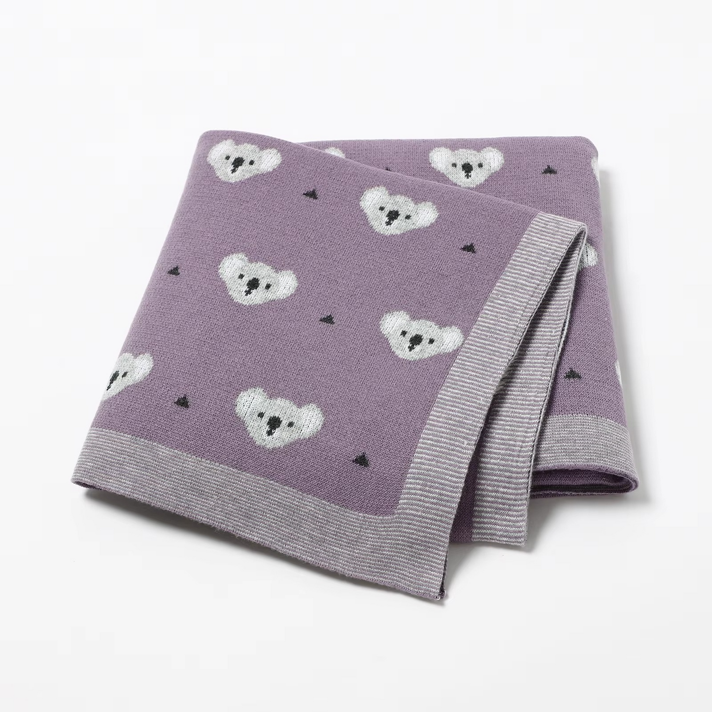 Cozy Plush Baby Blanket with Adorable Koala Pattern