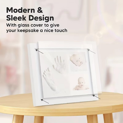 Personalized Baby Footprint Picture Frame with Clay Impressions