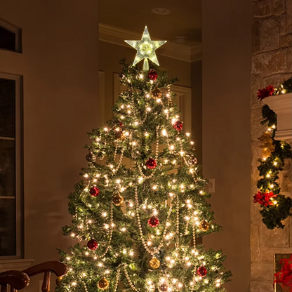 Sparkling LED Christmas Tree Topper Star 6 Inch