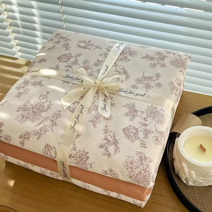 Pretty Patterned Cotton Bed Set with Duvet Cover