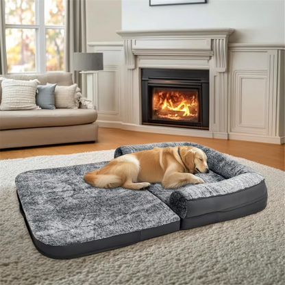 Large Plush Orthopedic Dog Mattress Bed