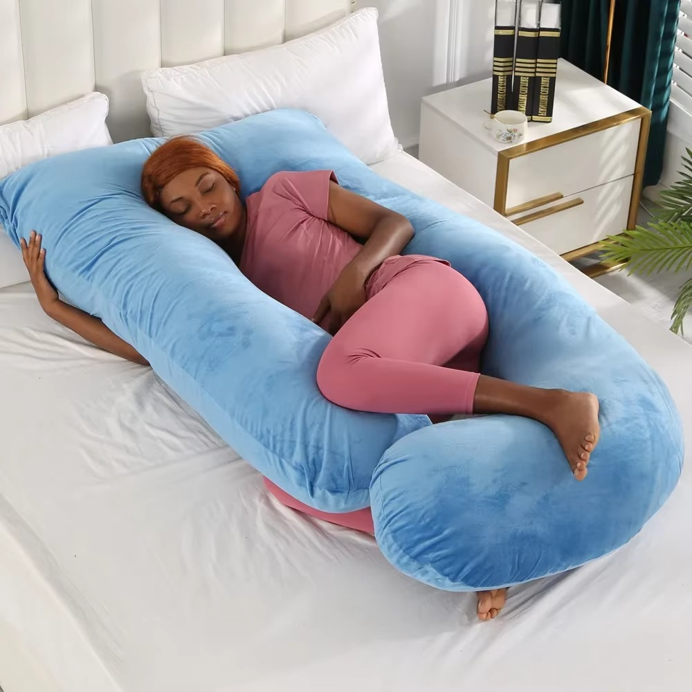 Contoured Full Body Pillow for Side Sleeping Support