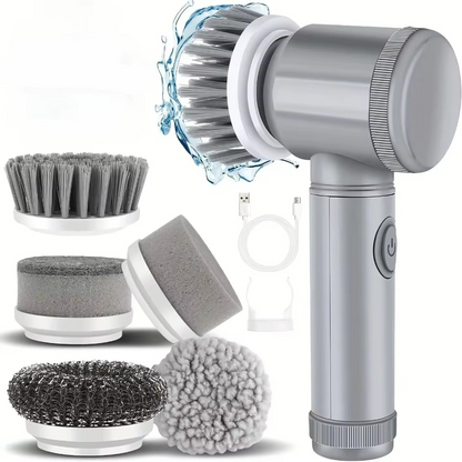 Rechargeable Spin Brush Cleaner with Interchangeable Heads