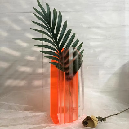 Stylish Glass Floral Vase for Living Room Decor