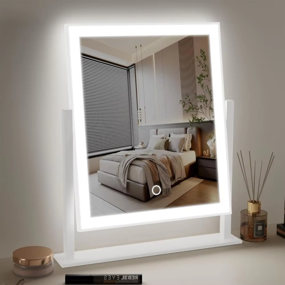 Large LED Vanity Mirror with Touch Screen Display