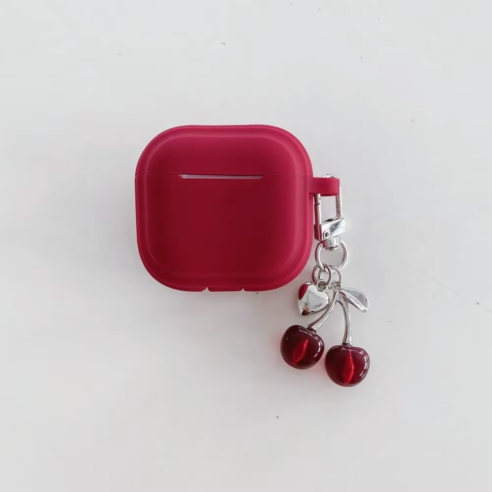 Clear Cover with Cute Cherry Charm for AirPods - Hehif