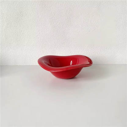 White Porcelain Dessert Bowl, Asian Style Saucer Dish