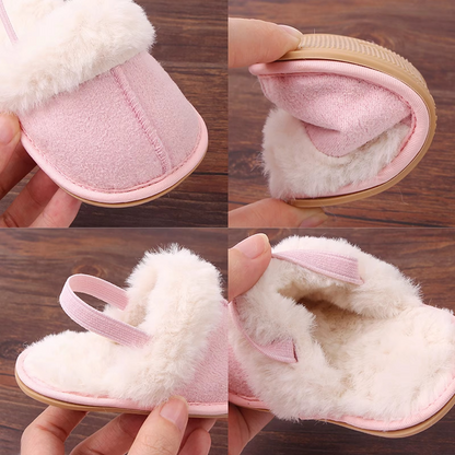 Comfy Fleece Baby Booties Warm Grippy Home Slippers - Hehif