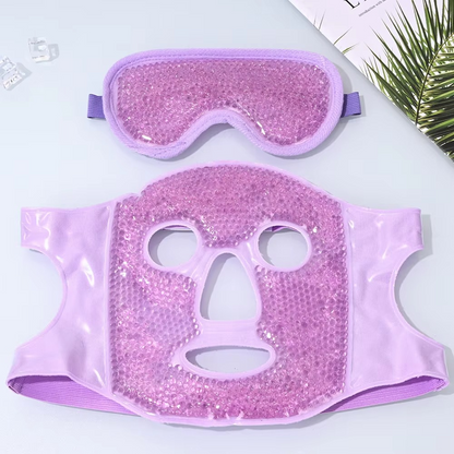 Heated and Cooling Gel Face Mask with Eye Mask